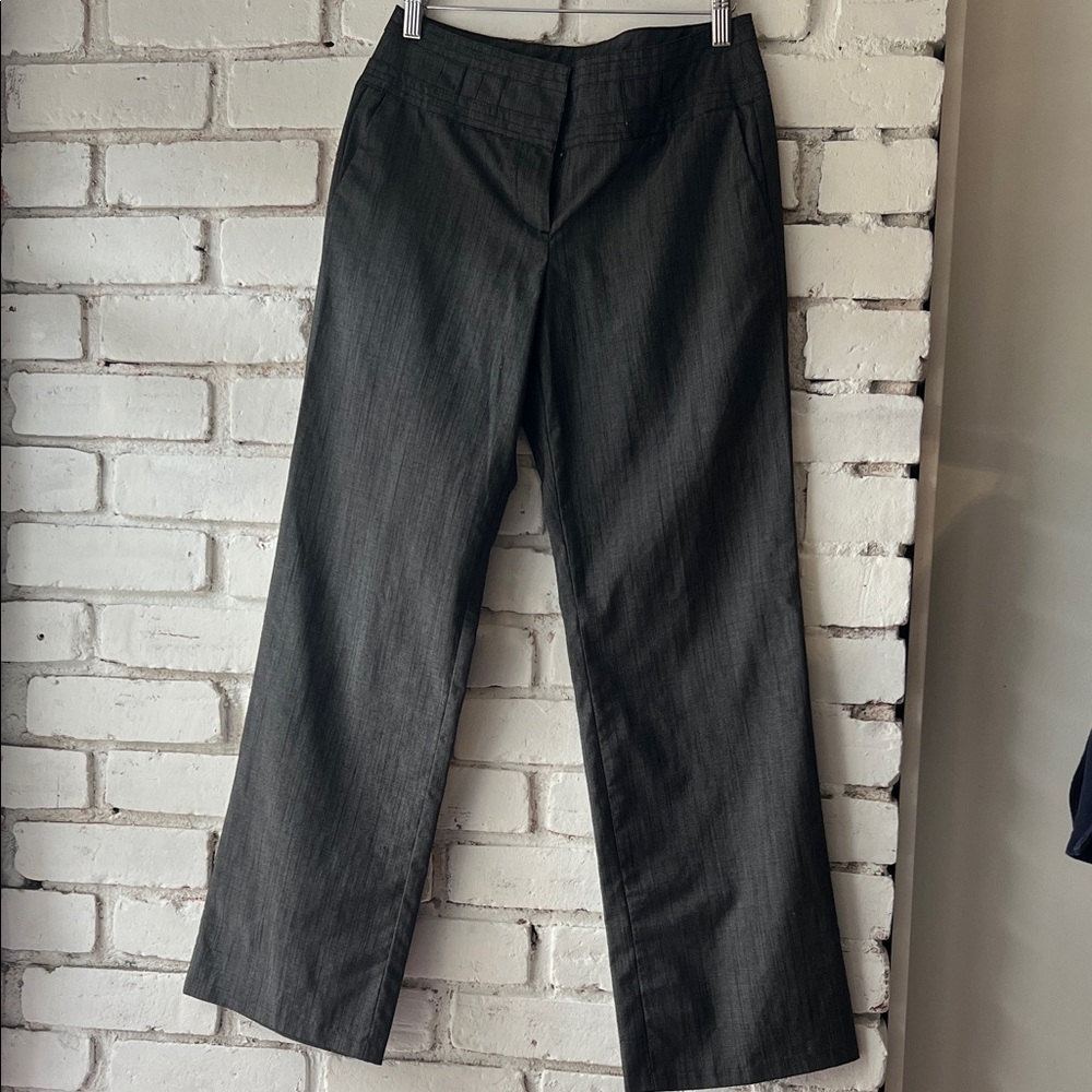 Women’s Dark Gray Straight-Leg Dress Pants petite fit